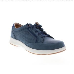 Clarks Mens Blue Nubuck Lifestyle Sneakers Shoes Size 10